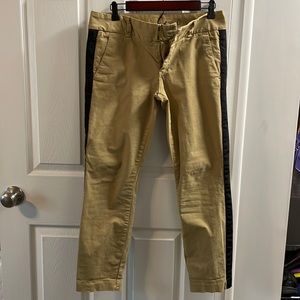 Like new, J Crew cropped, side striped, pants. Size 6